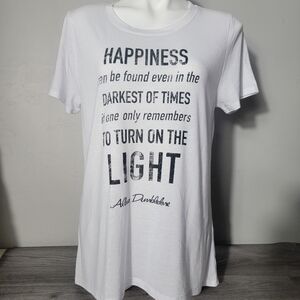 Harry Potter White Crew Neck Shirt Size XXL‎ Happiness Can Be Found Short Sleeve